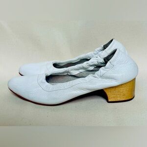 RACHEL COMEY Calder Block Heels in white size 6.5 gently worn